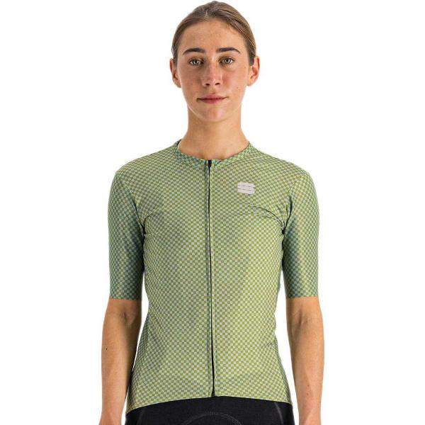 Sportful CHECKMATE Fietsshirt Dames Guacamole Ice Grey - Vrouwen - maat L