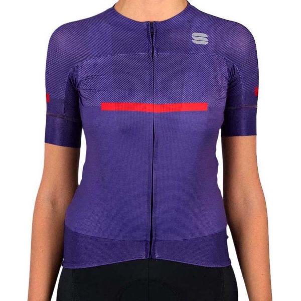 Sportful Evo Korte Mouwen Fietsshirt Blauw L Vrouw