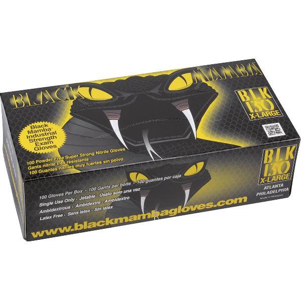 Black Mamba Black Nitrile Disposable Glove (100pcs) - Black - Medium