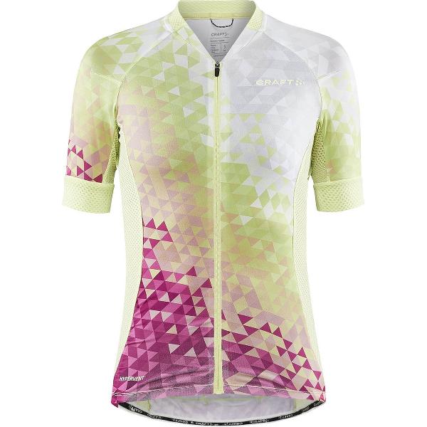 Craft Fietsshirt Korte Mouwen Dames Multikleur Geel - ADV ENDUR GRAPHIC JERSEY W MULTI GIALLO-XL