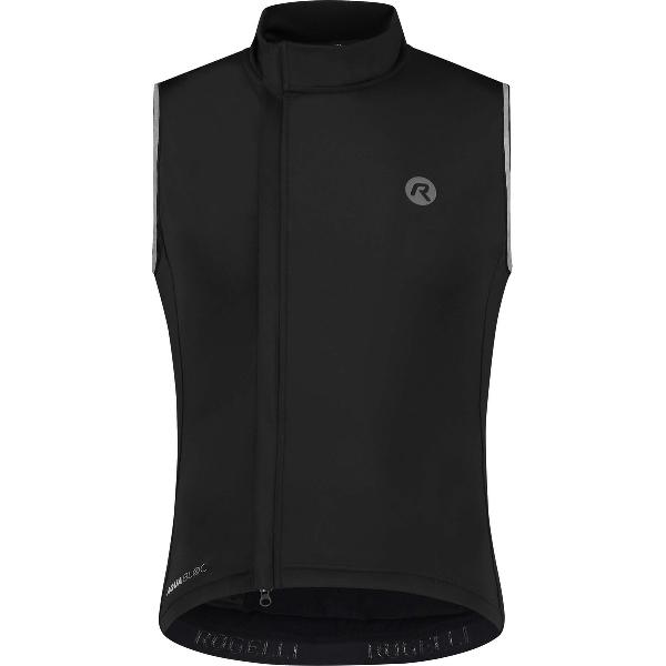 Rogelli Essential Mouwloos Fietsjack - Heren - Zwart - Maat XL