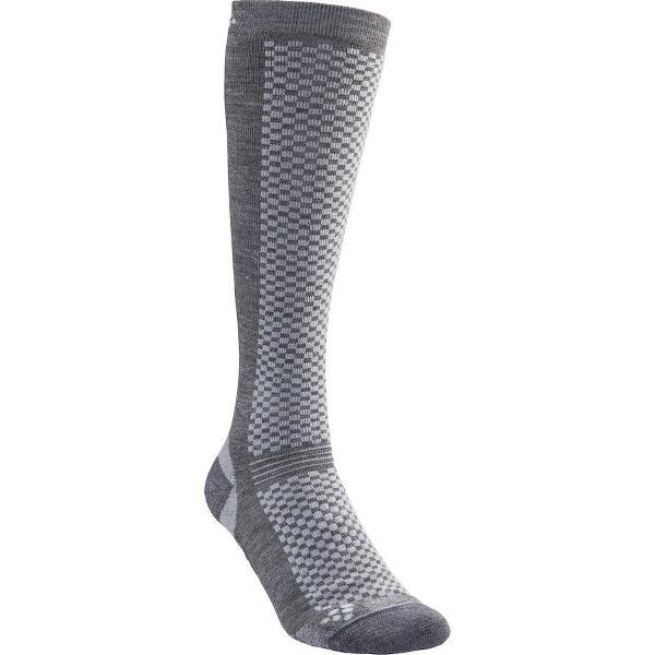 Craft 2 paar fietssokken Winter Unisex Grijs / WARM HIGH 2-PACK SOCK GRANITE/PLATINUM - 37/39