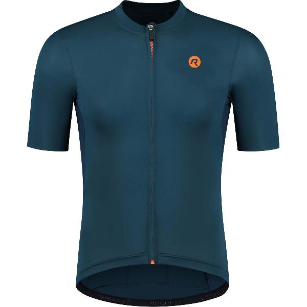 Rogelli Distance Fietsshirt - Korte Mouwen - Heren - Blauw, Oranje - Maat S