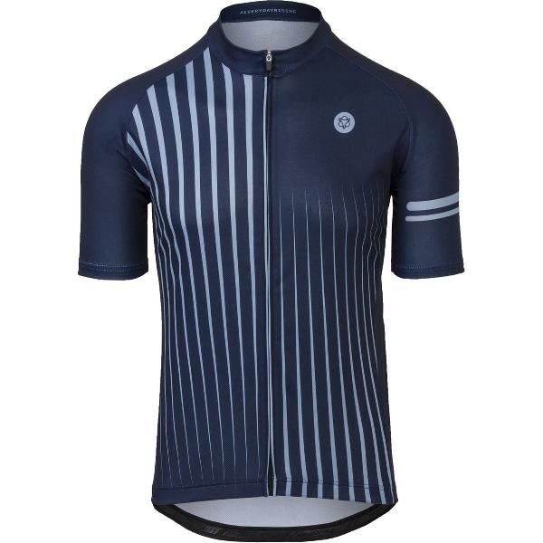 AGU Faded Stripe Fietsshirt Essential Heren - Blauw - L