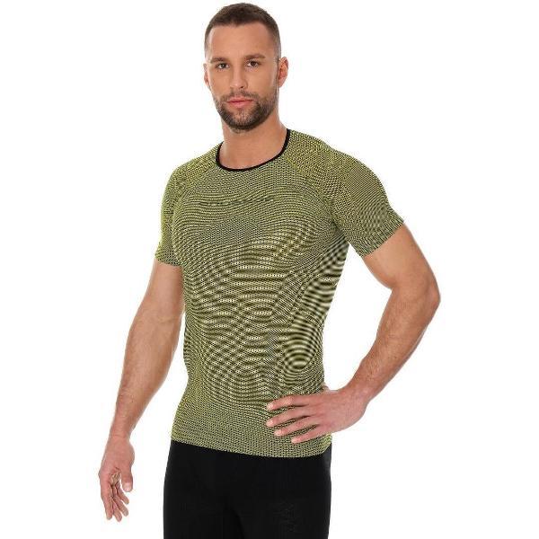 Brubeck 3D Pro Naadloos Sportshirt - Korte Mouw - Geel - L