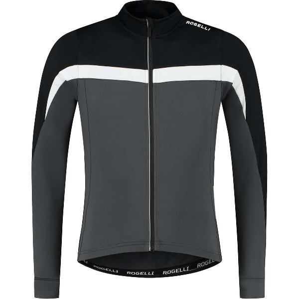 Rogelli Course Fietsshirt - Lange Mouwen - Heren - Zwart, Grijs, Wit - Maat L