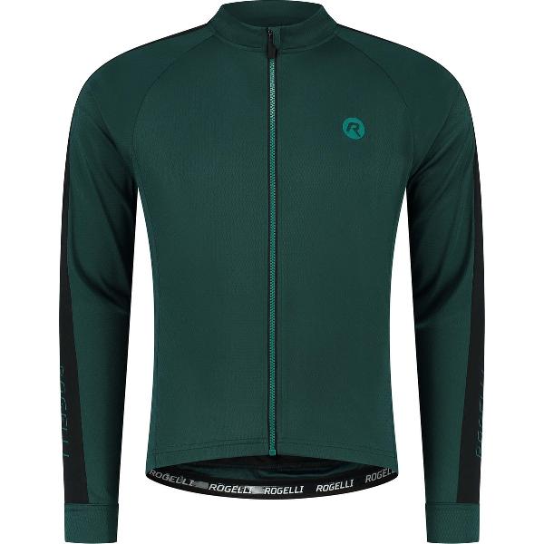 Rogelli Explore Wielershirt - Fietsshirt Lange Mouwen - Groen/Zwart - Maat 2XL