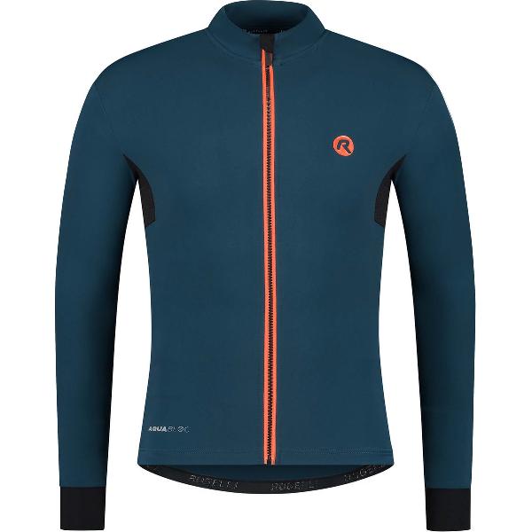 Rogelli Distance Fietsshirt - Lange Mouwen - Heren - Blauw, Oranje - Maat 2XL