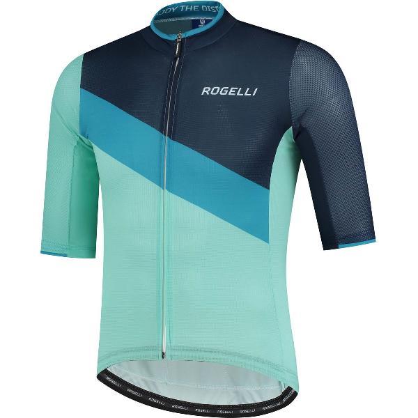 Rogelli Kai Fietsshirt - Korte Mouwen - Heren - Turquoise, Blauw - Maat L