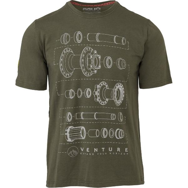 Performance T-shirt Venture Unisex - Groen - L