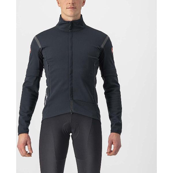 Castelli Windjack sterk waterafstotend Heren Zwart Zwart - PERFETTO RoS 2 CONVERTIBLE JAC LIGHT BLACK BLACK REFLEX - L