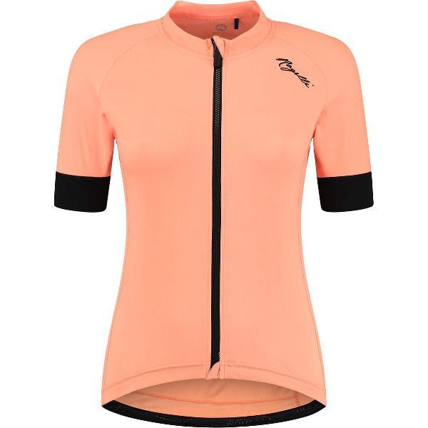 Rogelli Modesta Fietsshirt - Korte Mouwen - Dames - Koraal, Zwart - Maat S