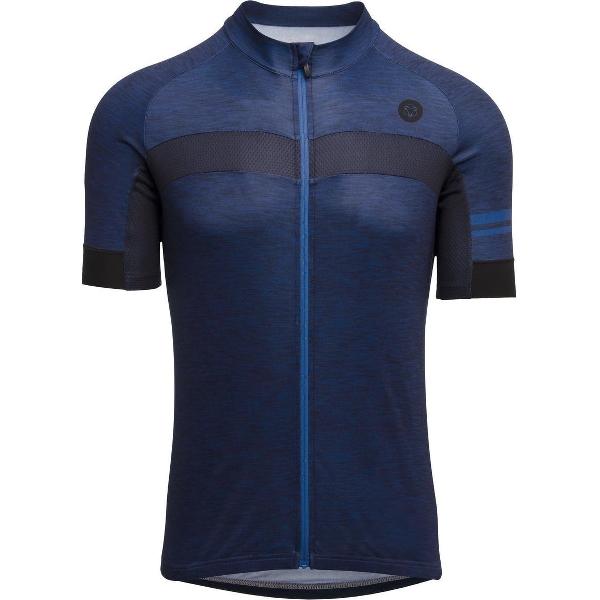 AGU Melange Fietsshirt Essential Heren - Blauw - M