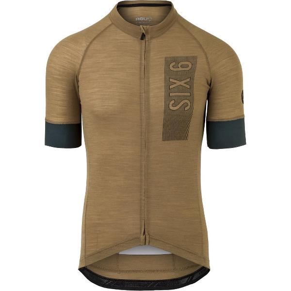 AGU Solid Merino Fietsshirt II SIX6 Heren - Bruin - XXXL