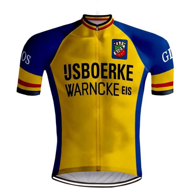 Retro Wielershirt IJsboerke Warncke Geel - REDTED (3XL)