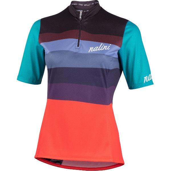 Nalini Dames Fietsshirt korte mouwen - Casual fietsshirt Koraal - LADY E-SHIRT Coral - S