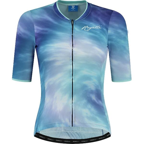 Rogelli Tie Dye Fietsshirt - Korte Mouwen - Dames - Blauw - Maat XL