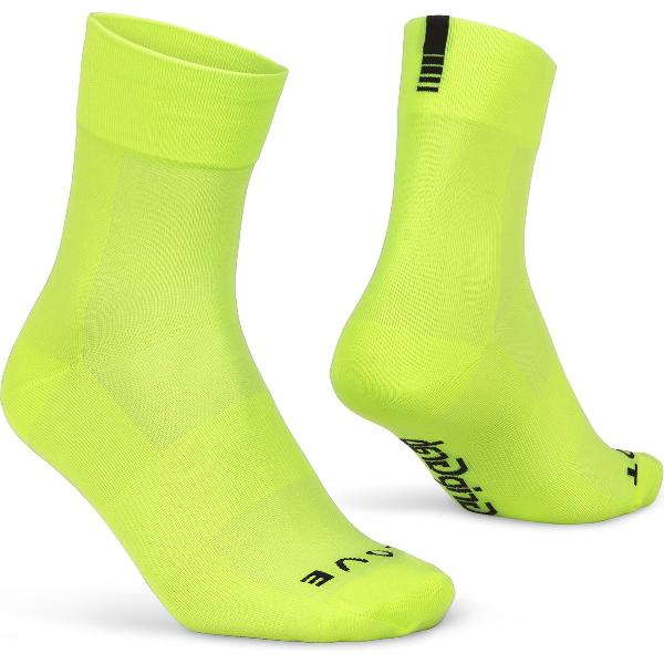 GripGrab - Lightweight SL Performance Zomer Fietssokken 1 Paar Wielersport Sokken - Geel Hi-Vis - Unisex - Maat L (44-47)