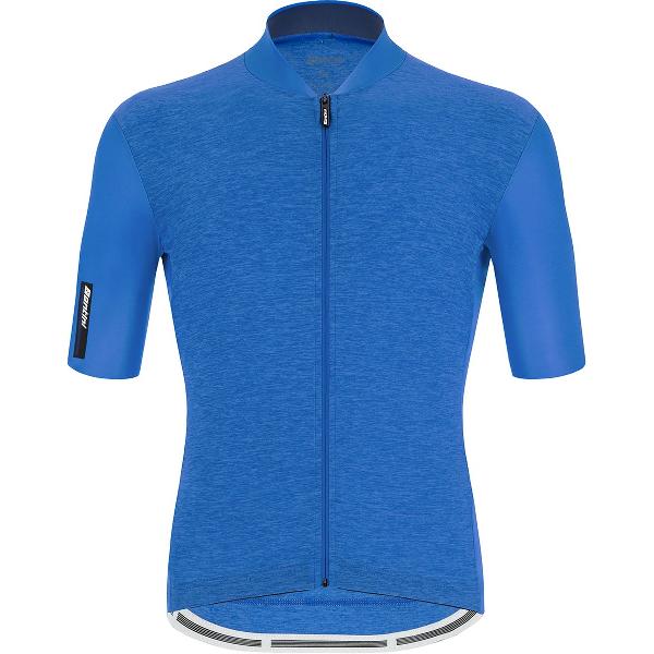 Santini Fietsshirt korte mouwen Heren Blauw - Colore Puro - S/S Jersey Royal Blue - L