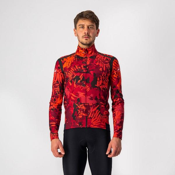 Castelli Fietsjack Rain or Shine Heren Bordeaux Rood Zwart - PERFETTO RoS LONG SLEEVE BORDEAUX PRO RED BLACK - 2XL