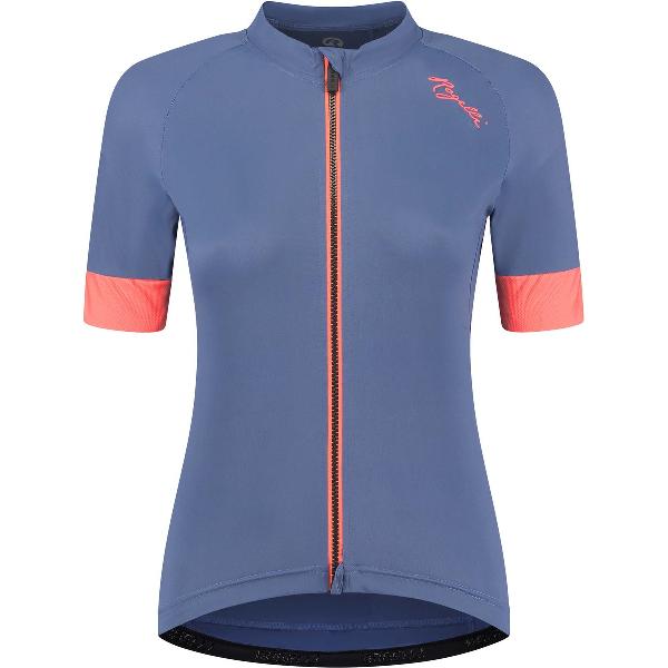 Rogelli Modesta Fietsshirt - Korte Mouwen - Dames - Blauw, Koraal - Maat S