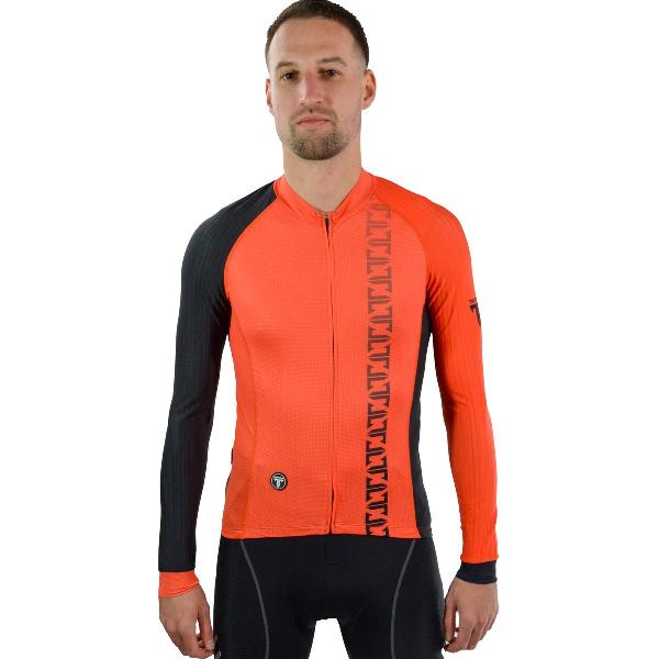 Trititan Titanium Pro Long Aero Sleeves Jersey - Fietsjas - Fietsjack - Oranje - M