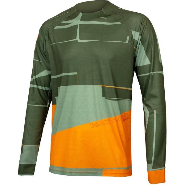 Endura Mt500 Ltd Enduro-trui Met Lange Mouwen Groen,Oranje S Man