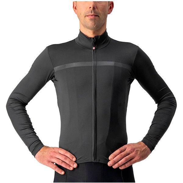 Castelli Fietsshirt lange mouwen tussenseizoen Heren Grijs - PRO THERMAL MID LS JERSEY DARK GRAY - L