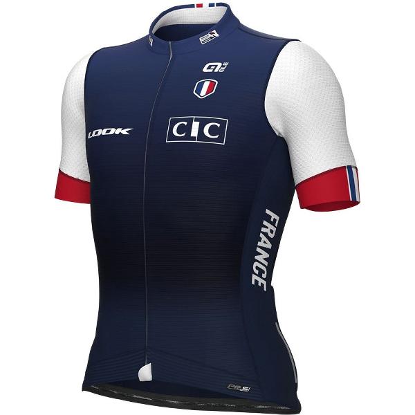 ALE Franse Wielerfederatie PRO 2023 Jersey Met Korte Mouwen Blue / White M Heren