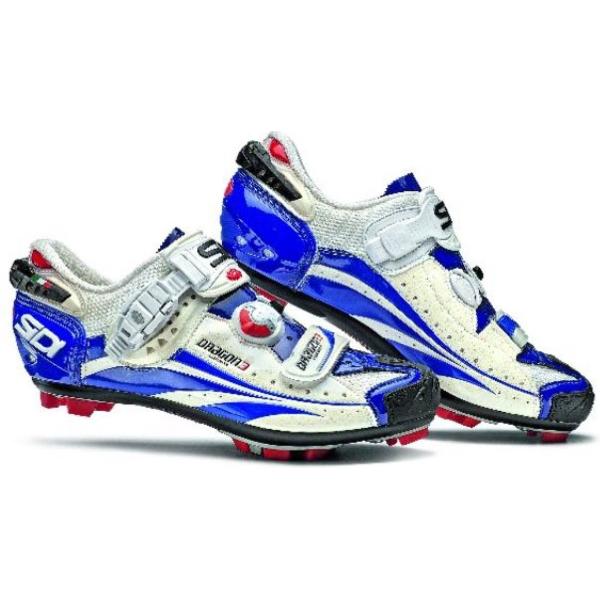 Sidi Dragon 3 - Mountainbikeschoenen - Carbon SRS Vernice - wit/blauw/cream - maat 46