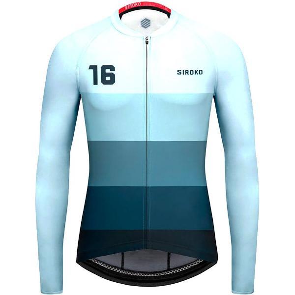 Siroko M2 Focus Lange Mouwen Fietsshirt Blauw M Man