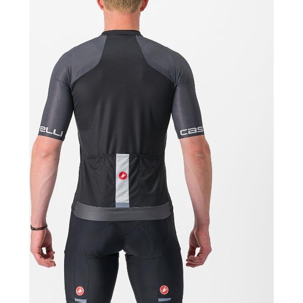 Castelli ENTRATA VI Fietsshirt LIGHT BLACK/DARK GRAY-SILVER GRAY - Mannen - maat M