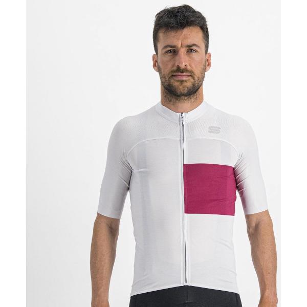 Sportful SNAP Fietsshirt Ash Grey Cyclamen - Mannen - maat XL