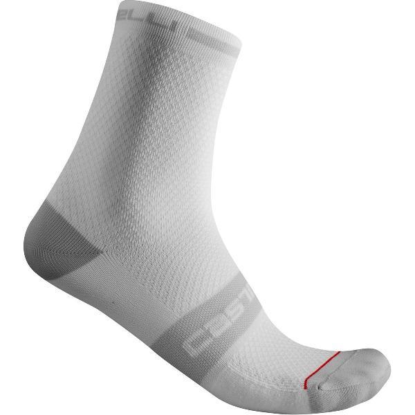 Castelli Superleggera T 12 Fietssokken - Maat 44-47 - Mannen - wit/grijs