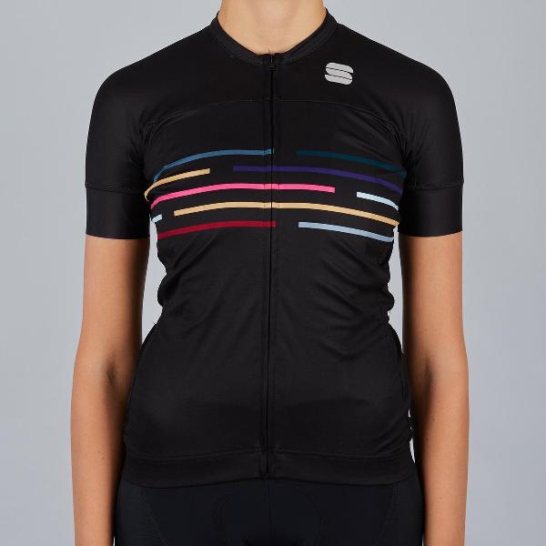 Sportful Short Sleeve Fietsshirt Dames - Zwart - Maat XXL