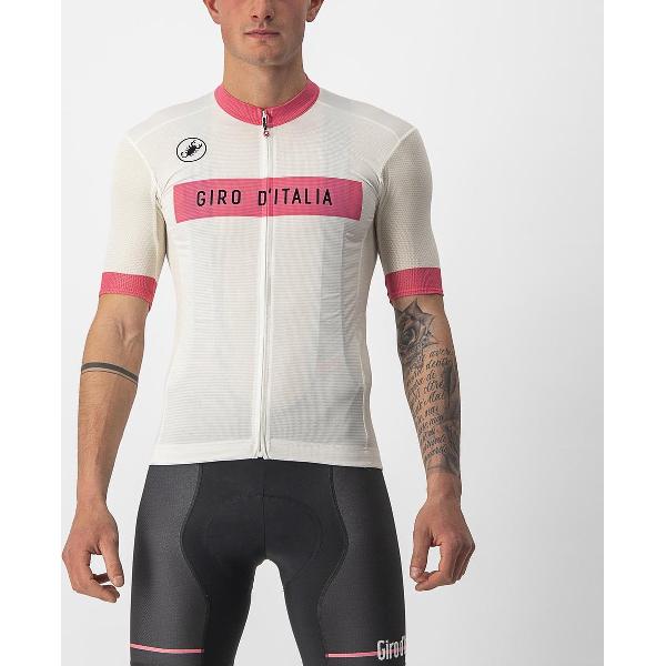 Castelli Giro d Italia Fietsshirt korte mouwen Heren Wit - Giro FUORI JERSEY BIANCO - M