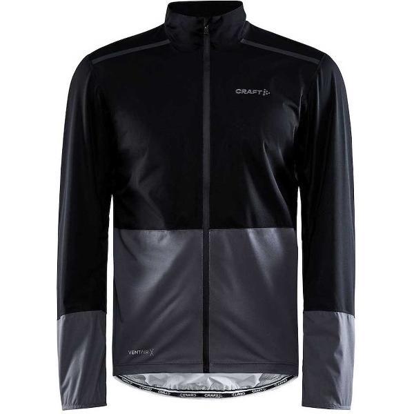 Craft Fietsjack Waterdicht Heren Zwart Grijs - ADV ENDUR HYDRO JKT M BLACK GRANITE-S