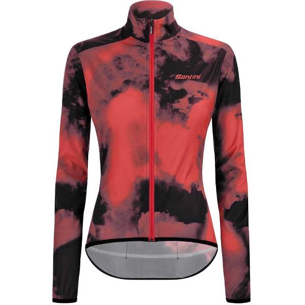 Santini Windstopper Jacket Dames Roze Zwart - Nebula Storm Pocketable Windbreaker For Women Granatina - XL