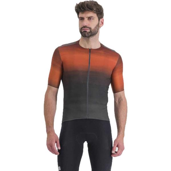 Sportful Flow Supergiara Jersey Met Korte Mouwen Oranje,Zwart 3XL Man