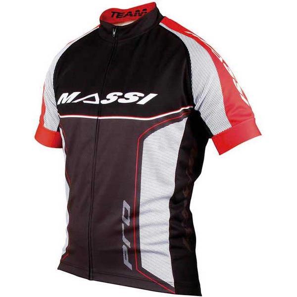 Massi Pro Team Korte Mouwen Fietsshirt Zwart XS Man