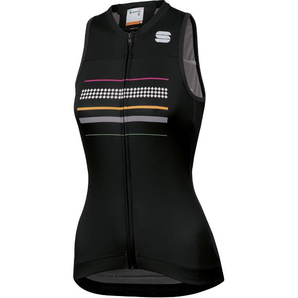 Sportful Fietsshirt Mouwloos voor Dames Zwart - SF Diva W Sleeveless Jersey-Black - 2XL