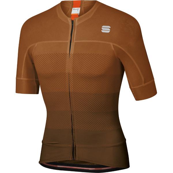 Sportful Fietsshirt Korte mouwen voor Heren Bruin Rood - SF Bodyfit Pro Evo Jersey-Choc Coconut Fire Red - XL