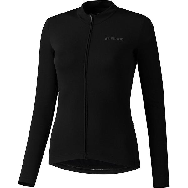 Shimano Kaede Thermal Jersey Met Lange Mouwen Zwart XS Vrouw