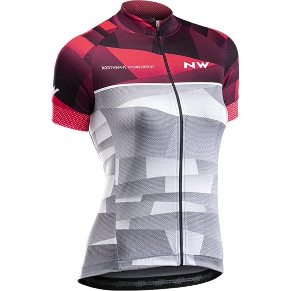 Northwave Women Origin Jersey SS Grey/Magenta Maat S