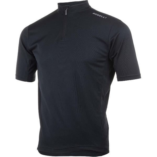 Rogelli Base Fietsshirt - Korte Mouwen - Kids - Zwart - Maat 128/140