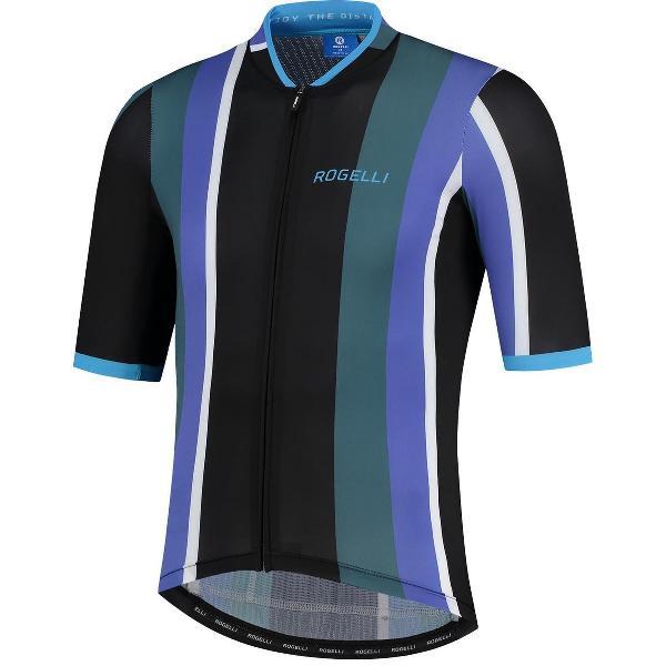 Rogelli Vintage Fietsshirt - Korte Mouwen - Heren - Zwart, Groen, Blauw - Maat M