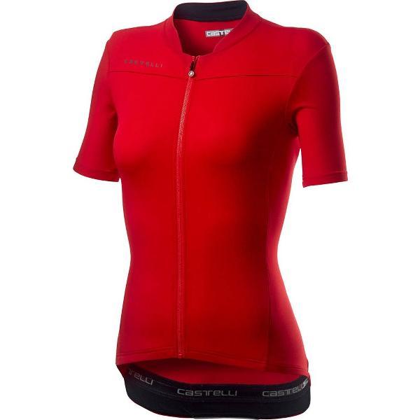 Castelli Fietsshirt Dames Rood Zwart - CA Anima 3 Jersey Red/Black - S