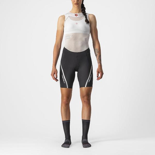 Castelli Koersbroek Dames Zwart Zilver - VELOCISSIMA 3 SHORT BLACK SILVER-L