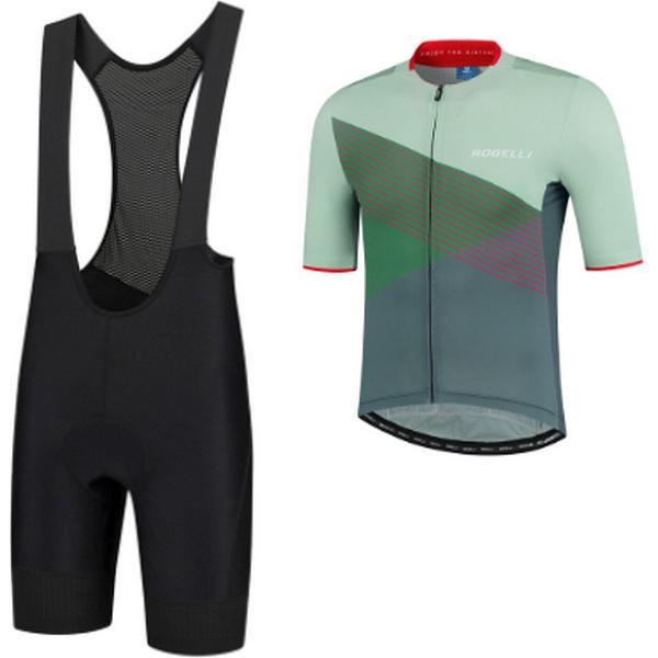 Rogelli Power Spike Set Van Jersey En Koersbroek Met Korte Mouwen Zwart L Man