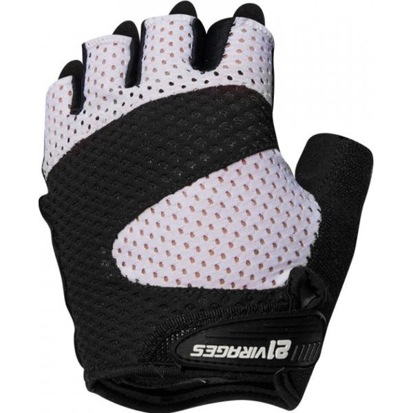 21Virages fietshandschoenen zomer unisex Zwart Wit / Summer cycling glove Airflow Black white - S